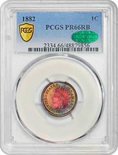 1882 1C Pr66 Rb Pcgs Cac