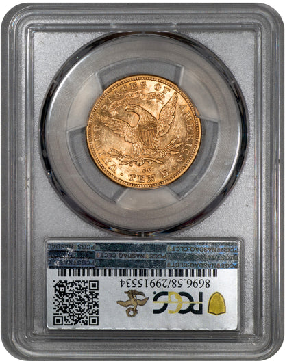 1882-CC Liberty Head Eagle $10 AU58 PCGS CAC Reverse Holder