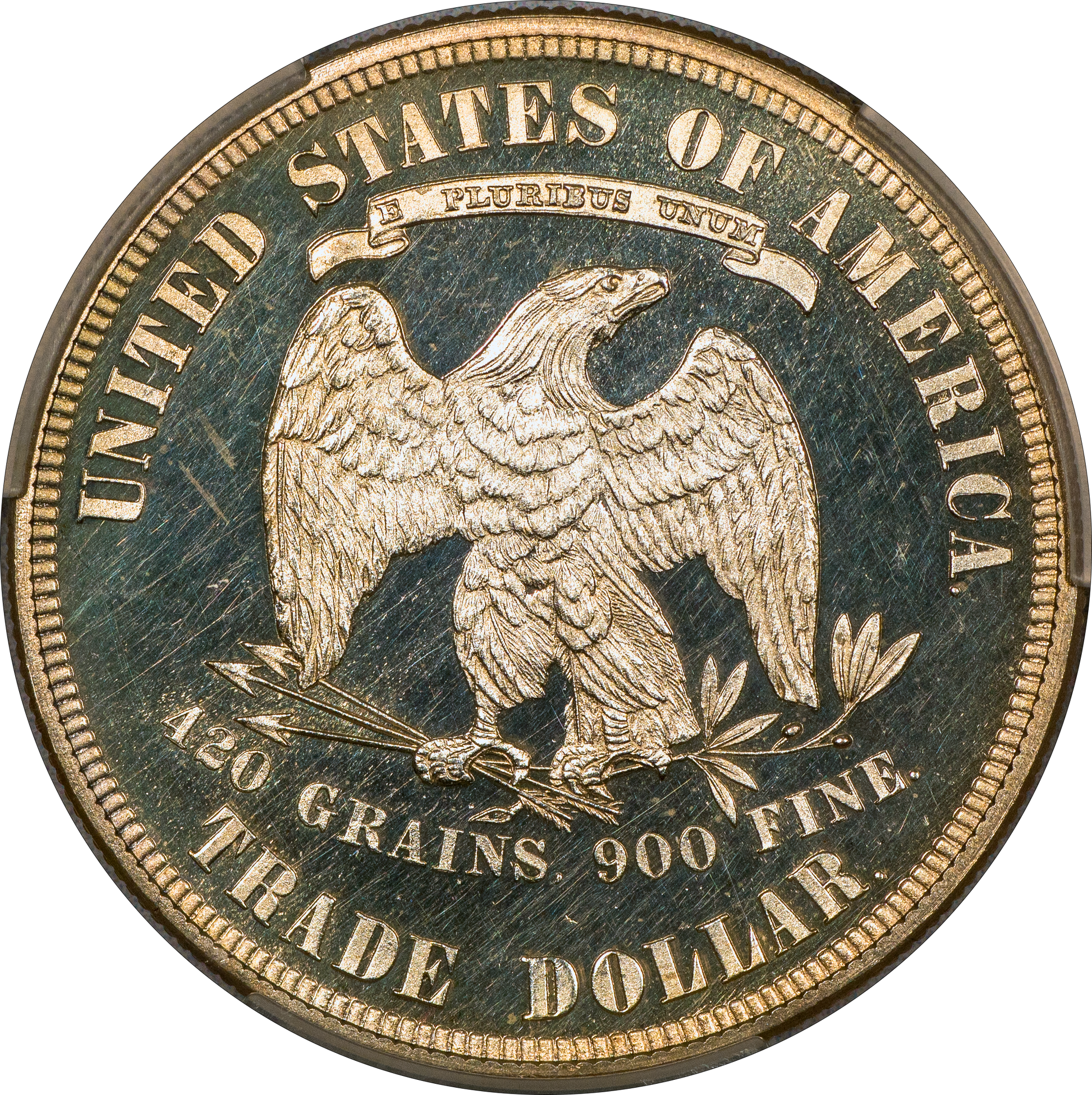 1882 Trade Dollar T$1 PR63 DCAM CACG reverse