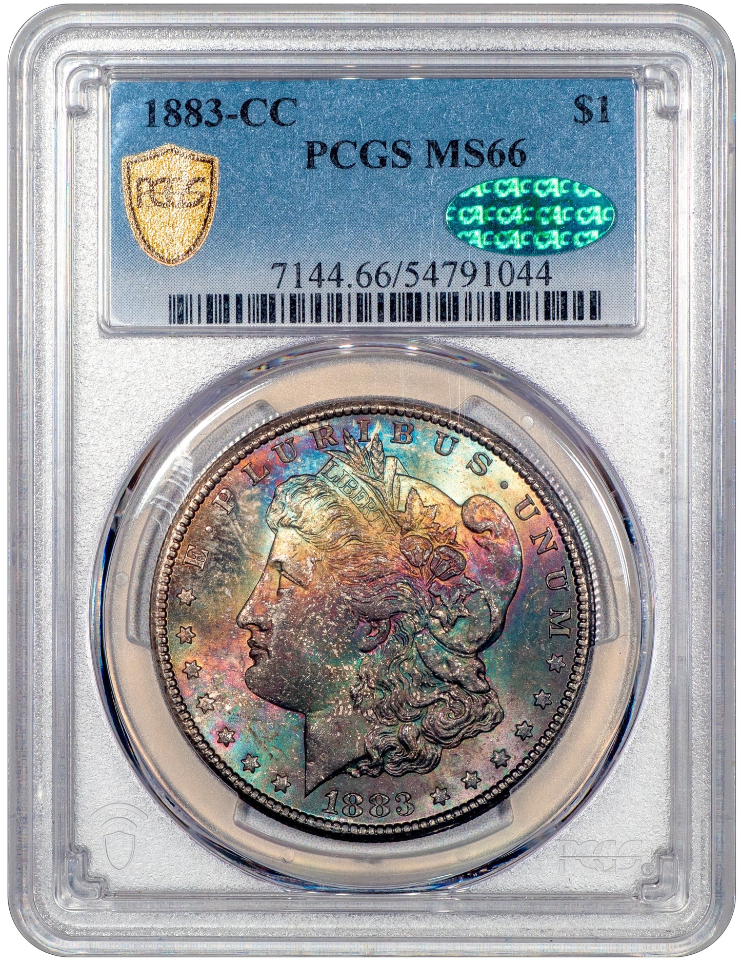 1883-CC Morgan Dollar $1 MS66 PCGS CAC Holder With Green CAC Sticker 