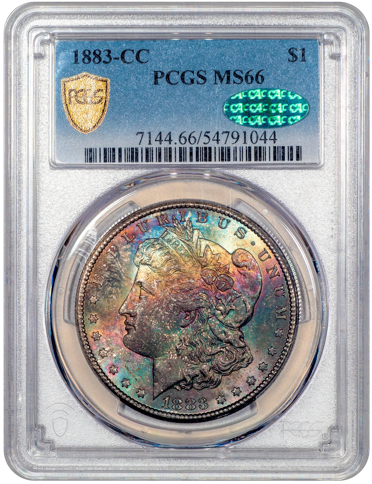 1883-CC Morgan Dollar $1 MS66 PCGS CAC Holder With Green CAC Sticker 