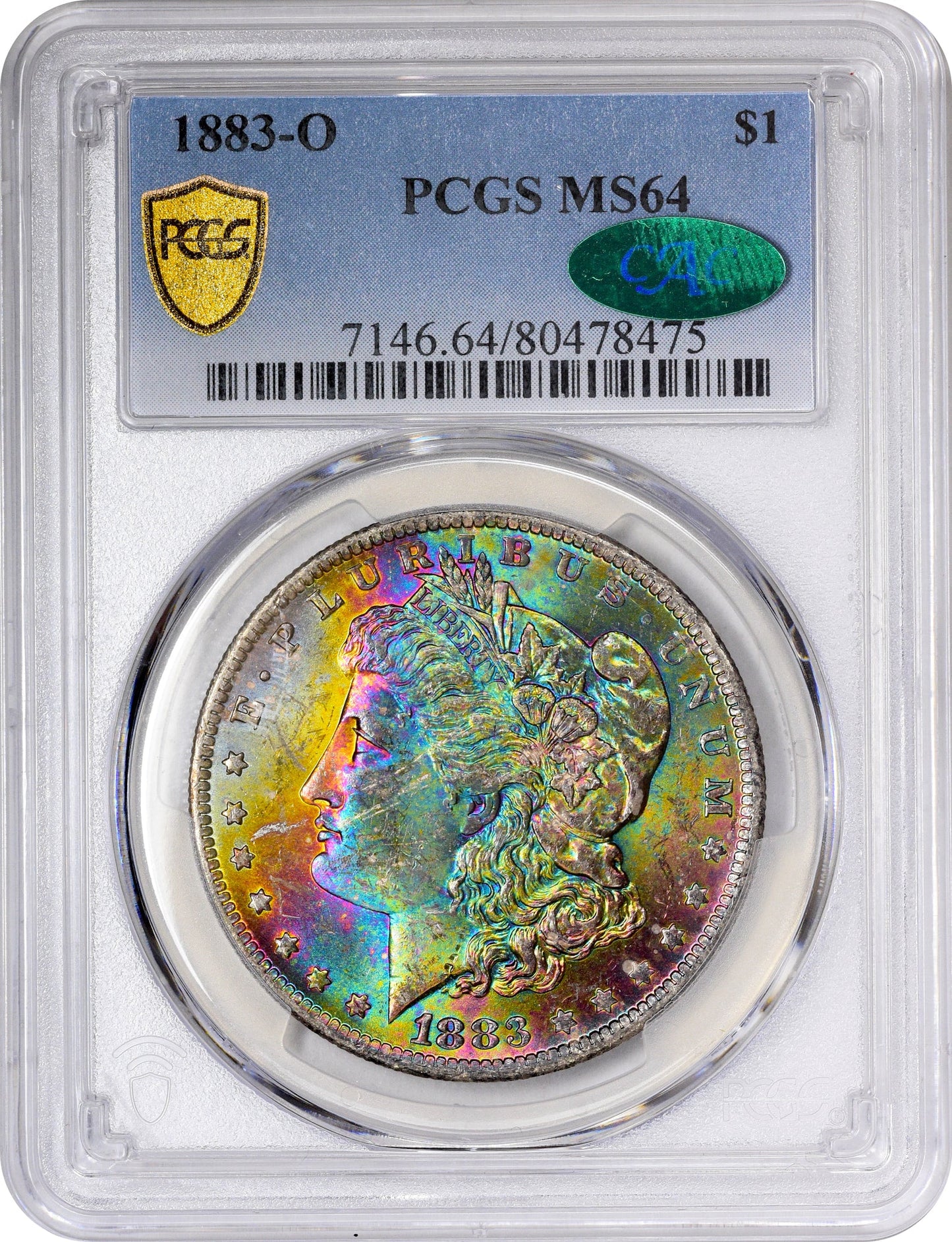 1883-O $1 Ms64 Pcgs Cac