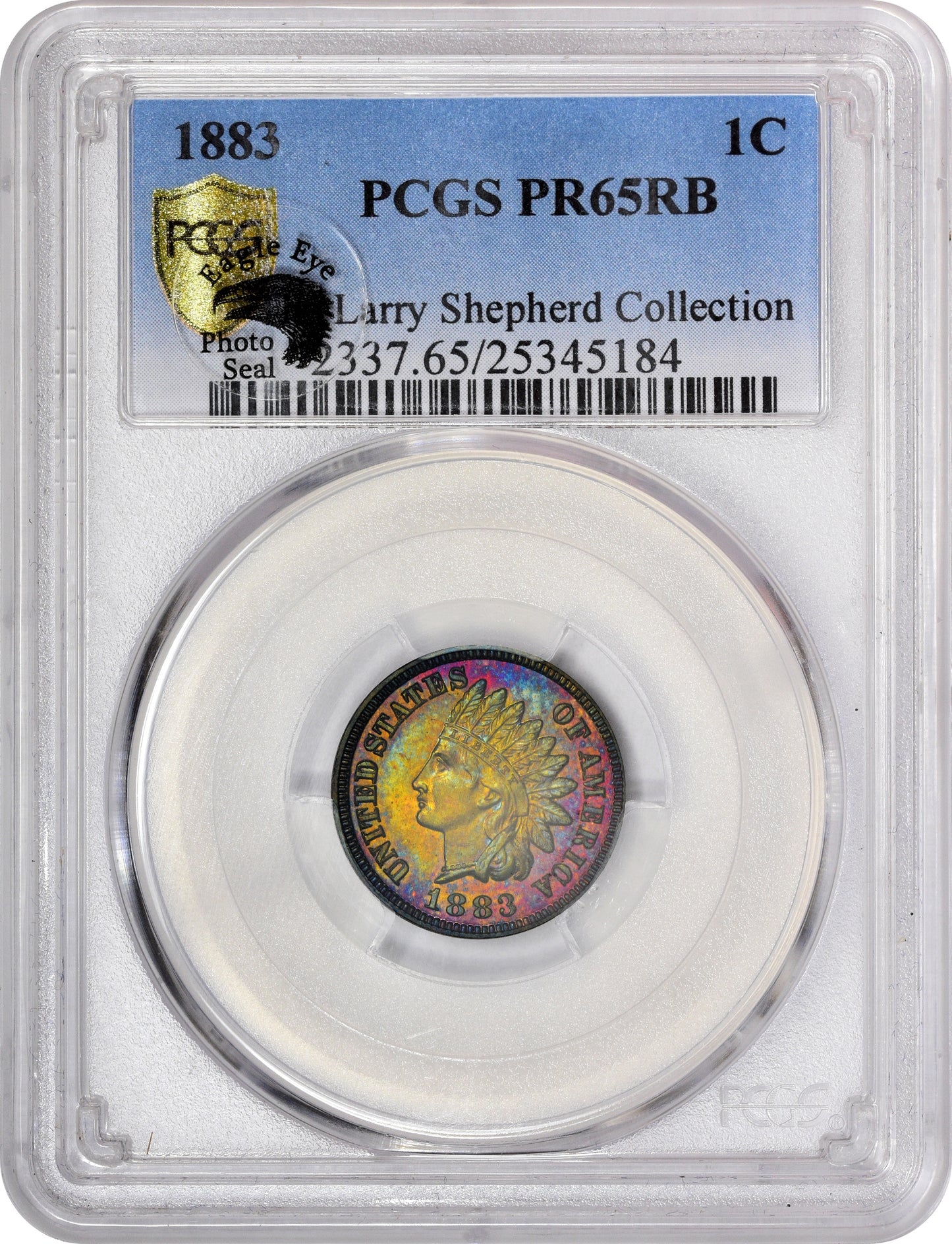 1883 1C PR65 RB PCGS EEPS Holder