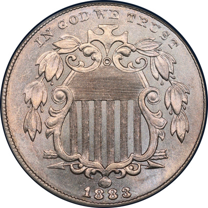 1883/2 5C Shield Nickel MS63 OGH PCGS CAC