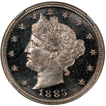 1883 Liberty Head nickel 5C NO CENTS PR66+ UCAM NGC