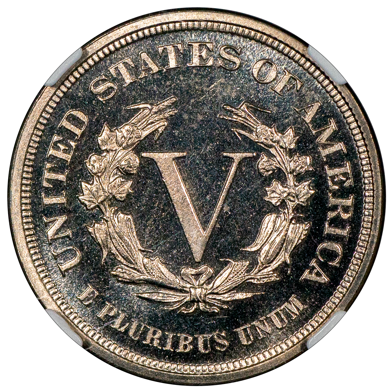 1883 Liberty Head nickel 5C NO CENTS PR66+ UCAM NGC reverse