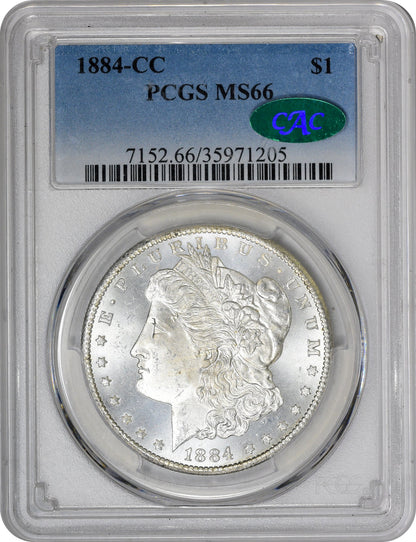 1884-CC $1 MS66 PCGS CAC HOLDER WITH CAC STICKER