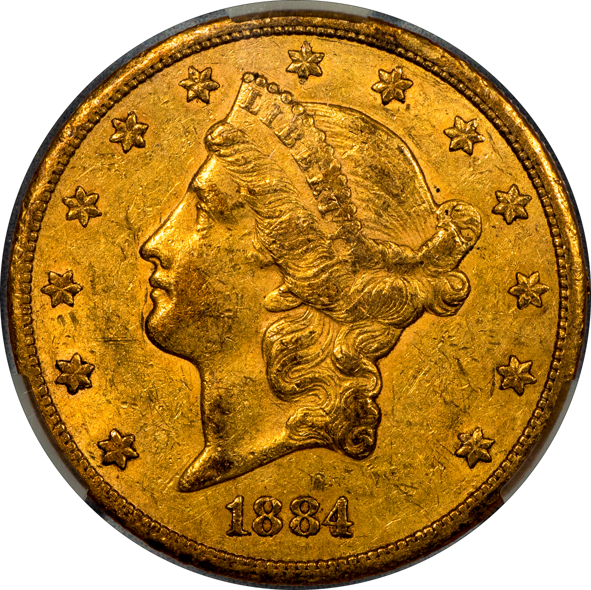 1884-CC Liberty Double Eagle $20 XF45 CACG