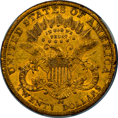 1884-CC Liberty Double Eagle $20 XF45 CACG Reverse