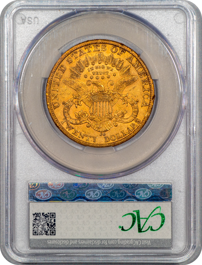 1884-CC Liberty Double Eagle $20 XF45 CACG Reverse Holder