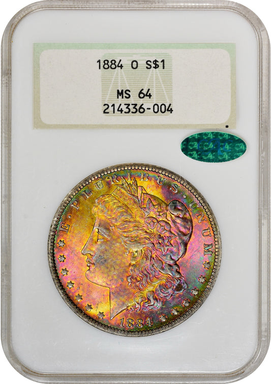 1884-O $1 MS64 OH NGC CAC