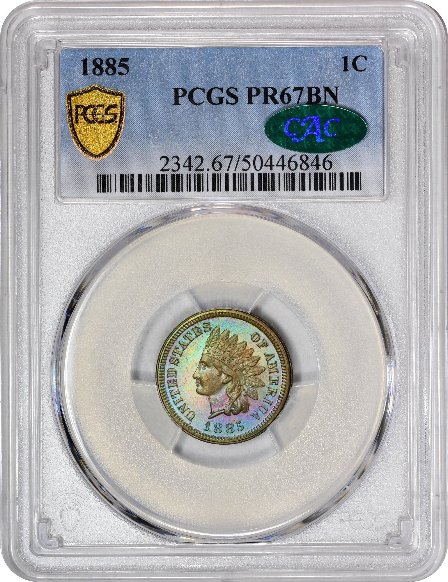 1885 1C Pr67 Bn Pcgs Cac