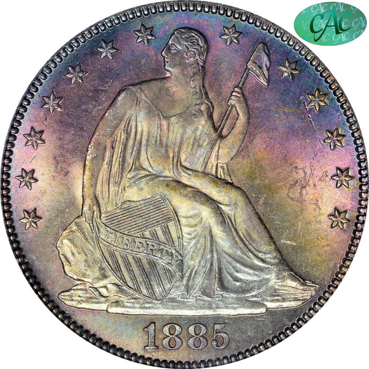 1885 50C Ms64 Pcgs Cac