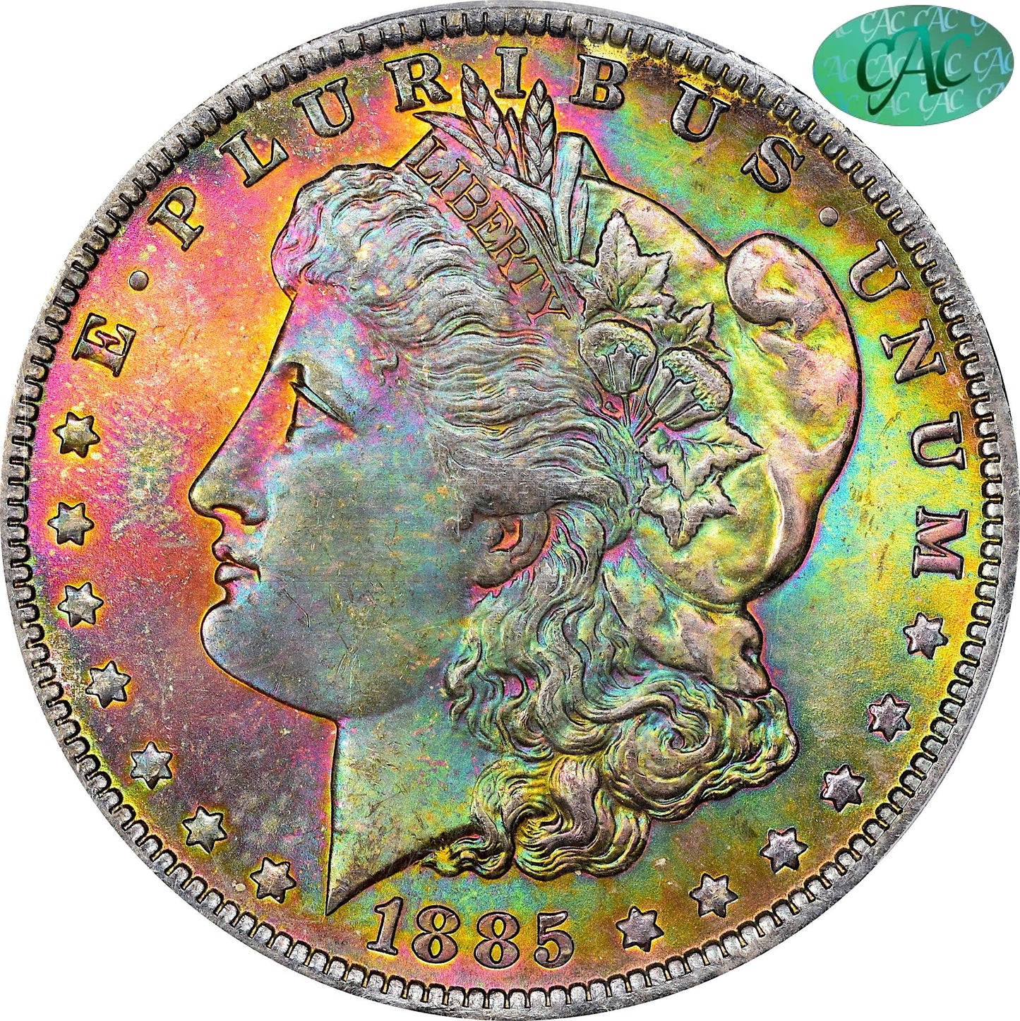1885-O $1 MS66 + PCGS CAC $1