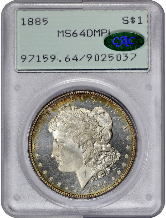 1885 $1 MS64 OGH RATTLER DMPL PCGS CAC