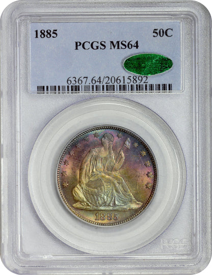 1885 50C MS64 PCGS CAC HOLDER WITH  CAC STICKER
