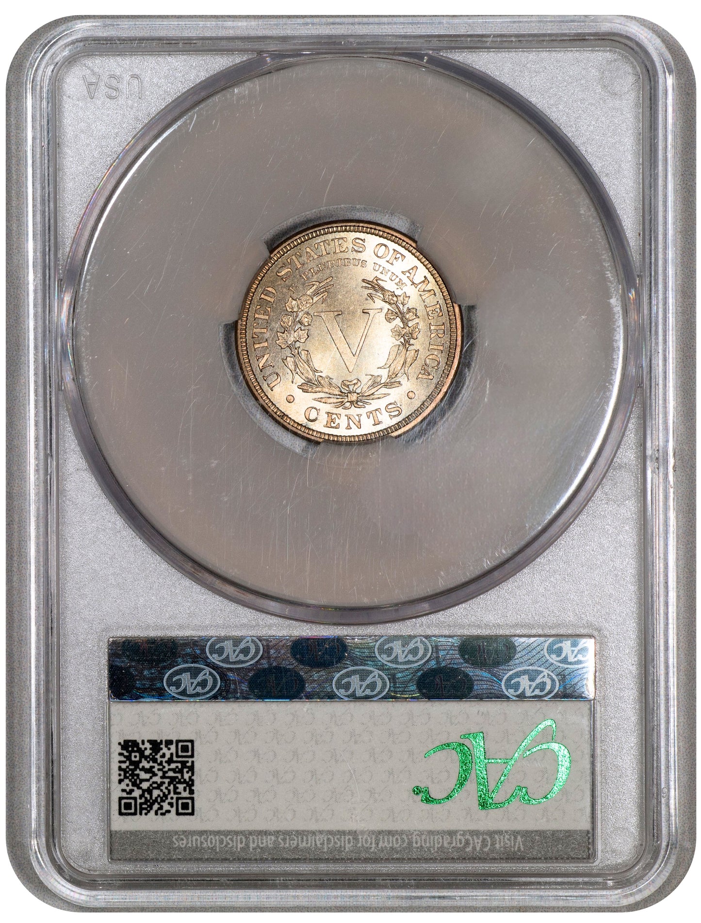 1885 5C Liberty Nickel MS66+ CACG REVERSE HOLDER