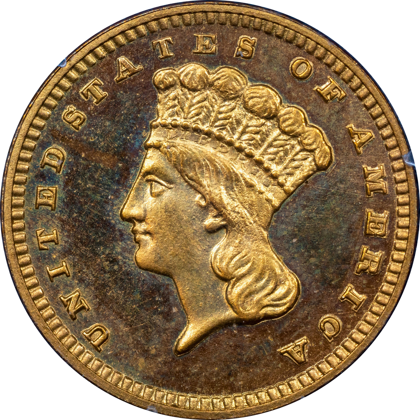 1885 G$1 PR66 OGH RATTLER PCGS CAC