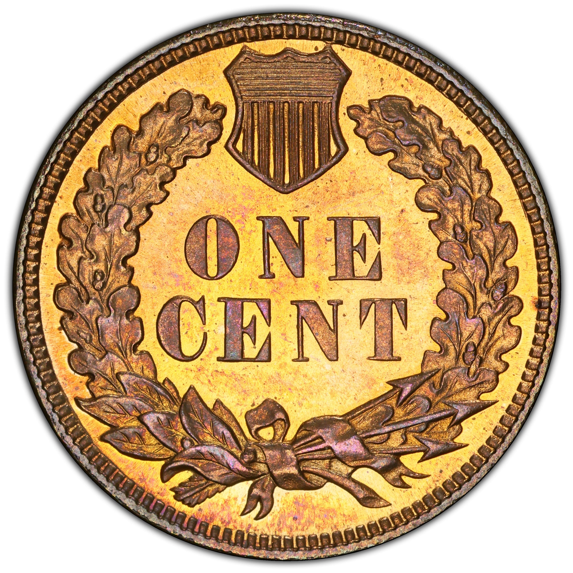 1886 1C VARIETY 1 PR65 RB PCGS EEPS Reverse