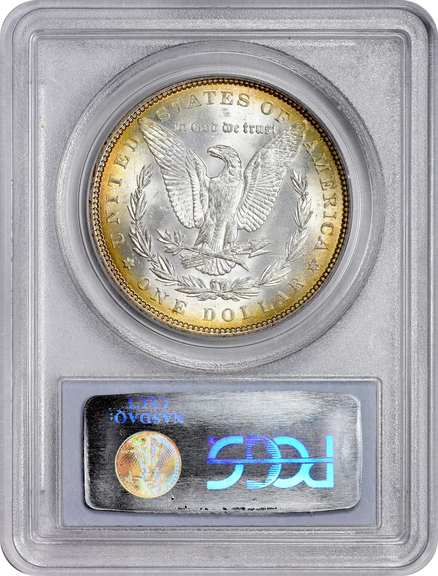 1886 $1 MS64 PCGS Reverse Holder