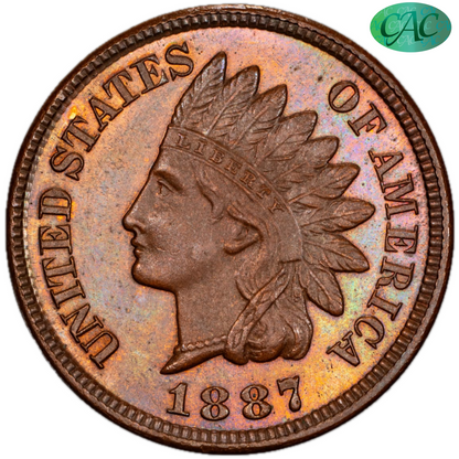 1887 1C PR65 BN CACG 1C