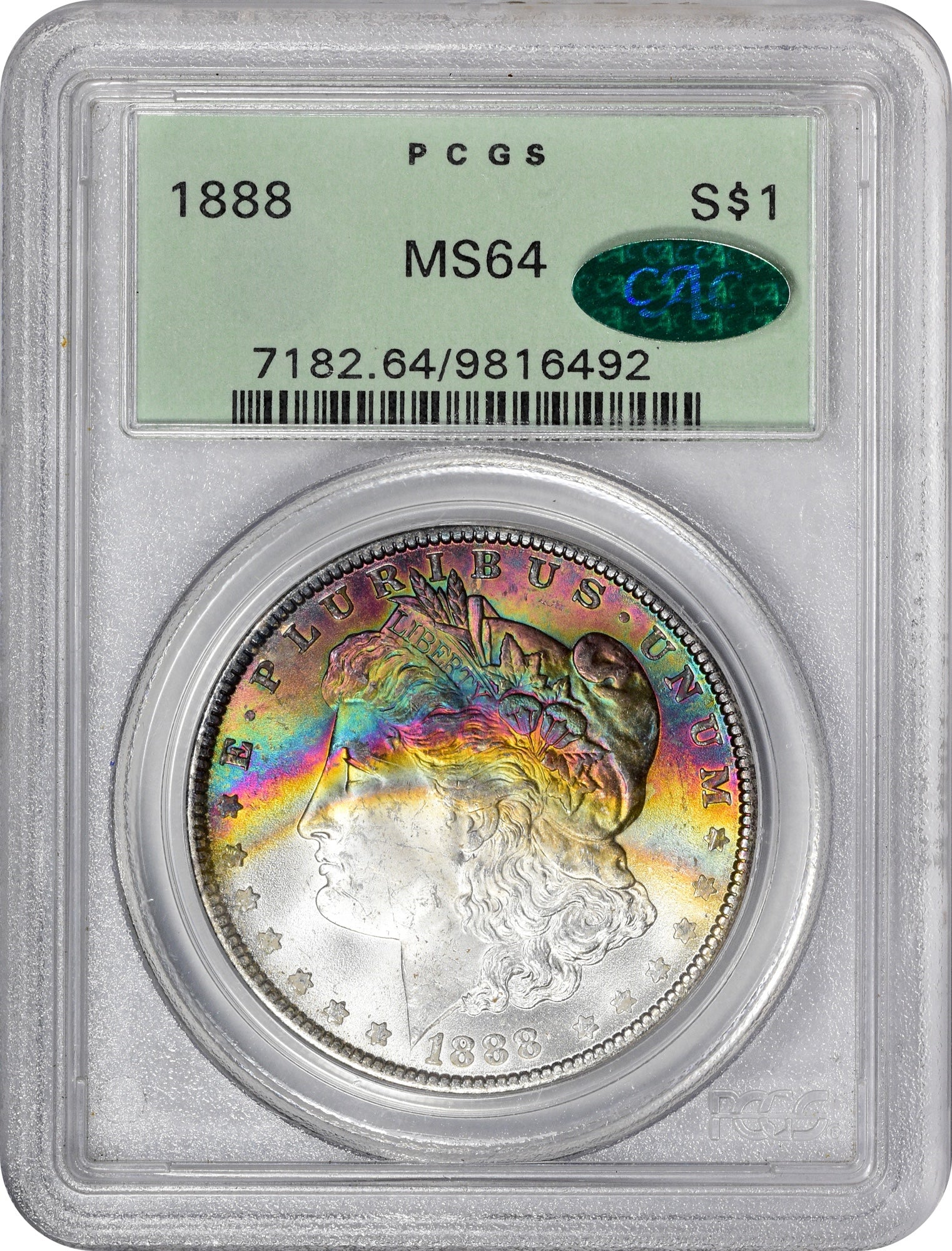 1888 $1 MS64 OGH PCGS CAC Holder