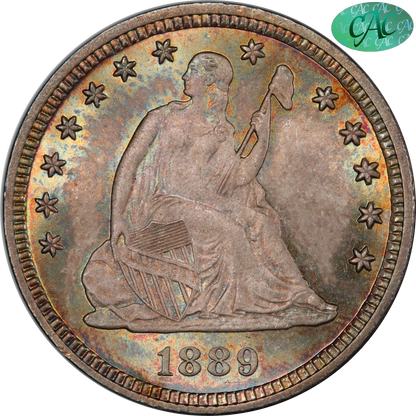 1889 25C Ms67 Pcgs Cac