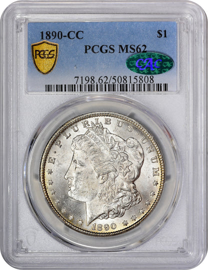 1890-CC $1 MS62 PCGS CAC HOLDER WITH CAC STICKER