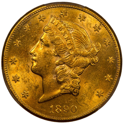1890-CC Liberty Head Double Eagle $20 AU58 PCGS CAC