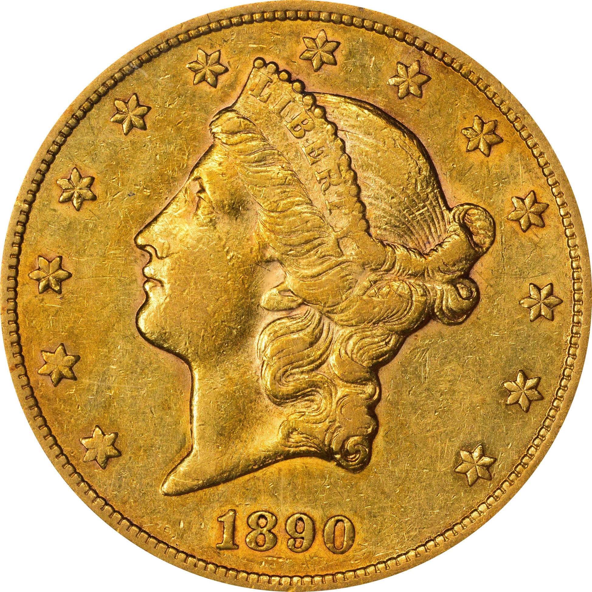 1890-CC $20 XF45 PCGS CAC