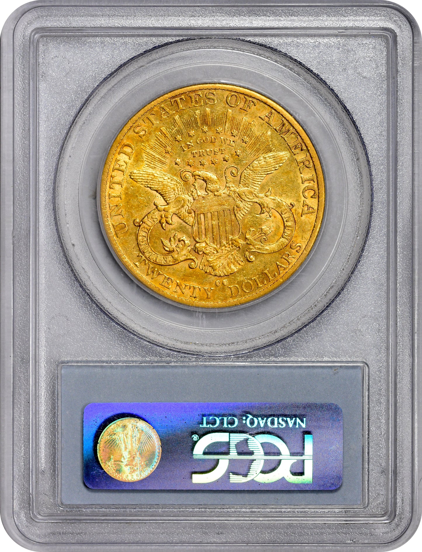 1890-CC $20 XF45 PCGS CAC REV HOLDER 