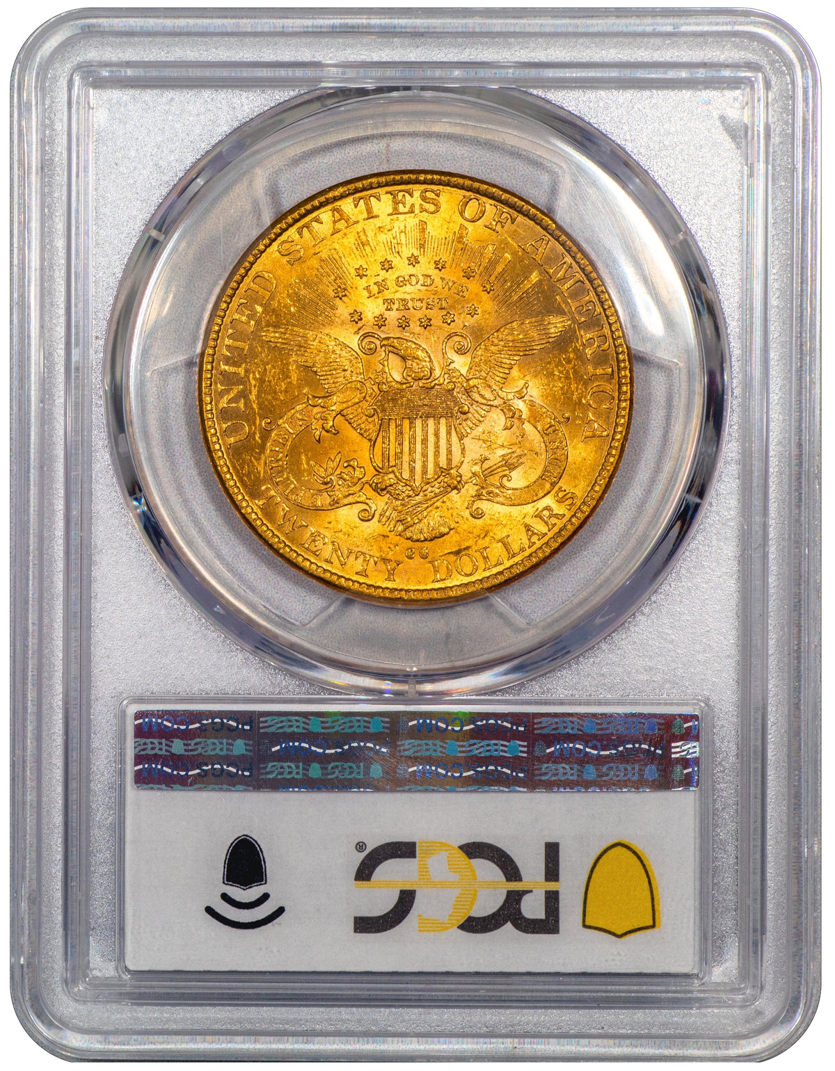 1890-CC Liberty Head Double Eagle $20 AU58 PCGS CAC Reverse Holder