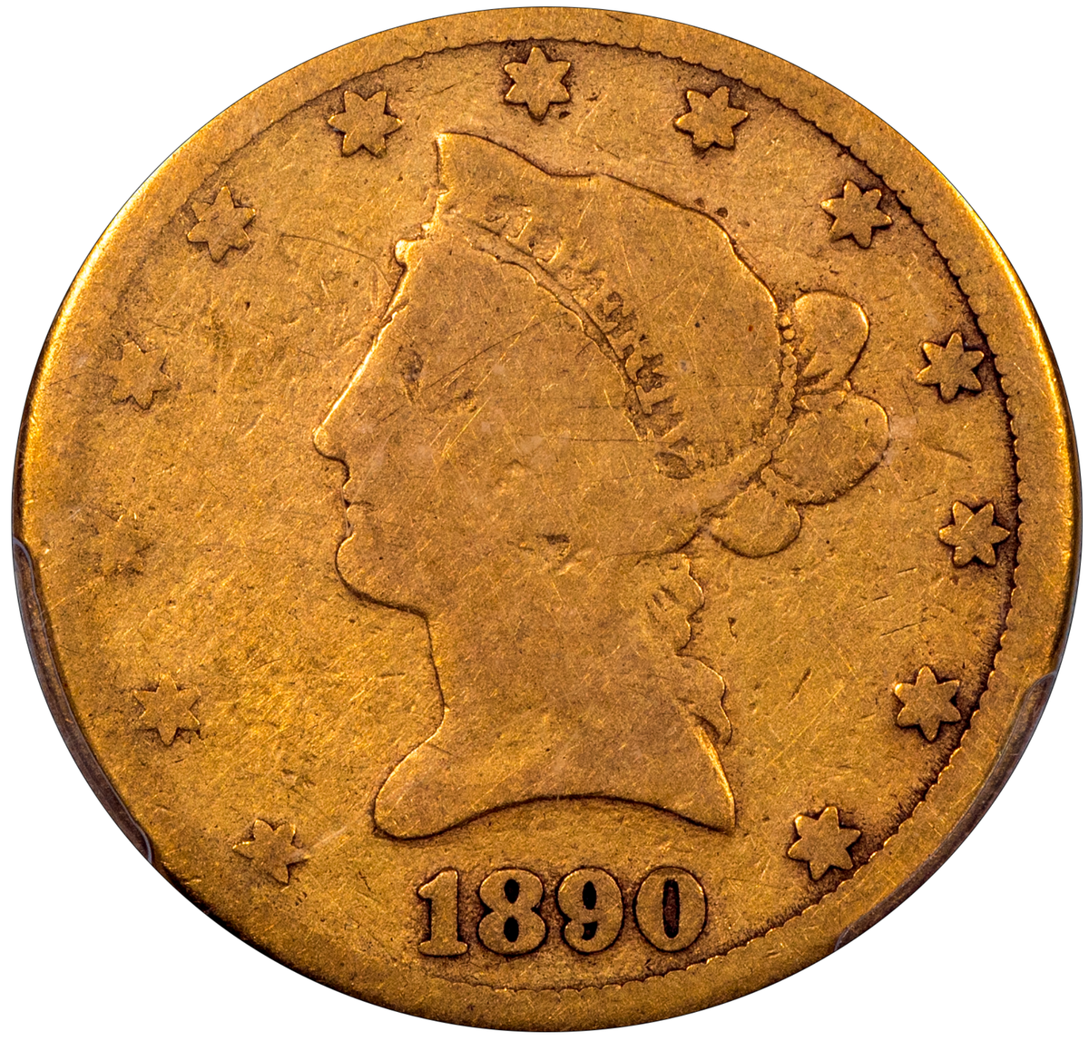 1890-CC Liberty Head Eagle $10 AG03 PCGS CAC 