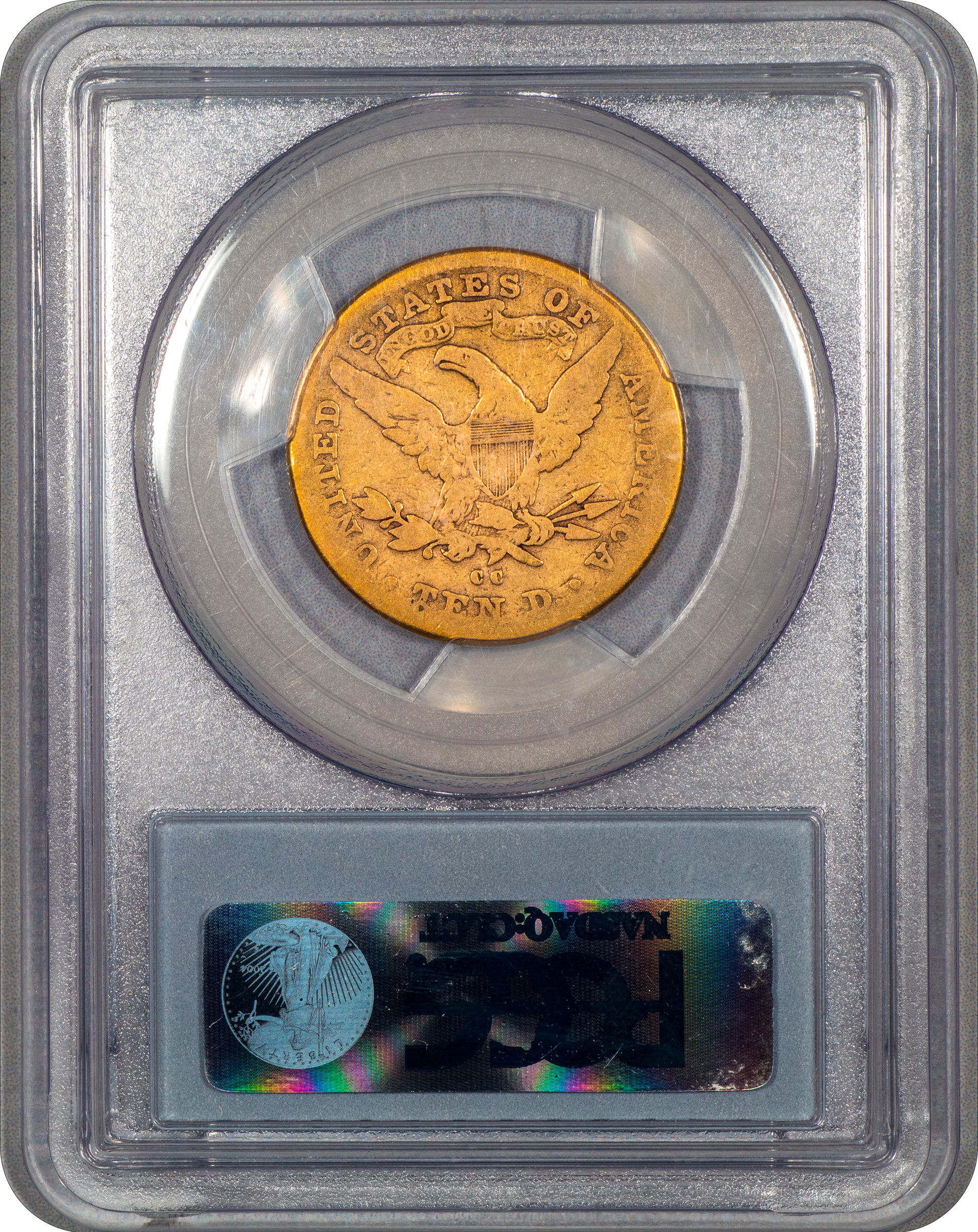 1890-CC Liberty Head Eagle $10 AG03 PCGS CAC Reverse Holder