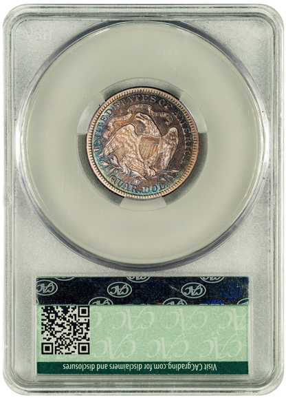 1891-O 25C AU50 CACG REVERSE HOLDER