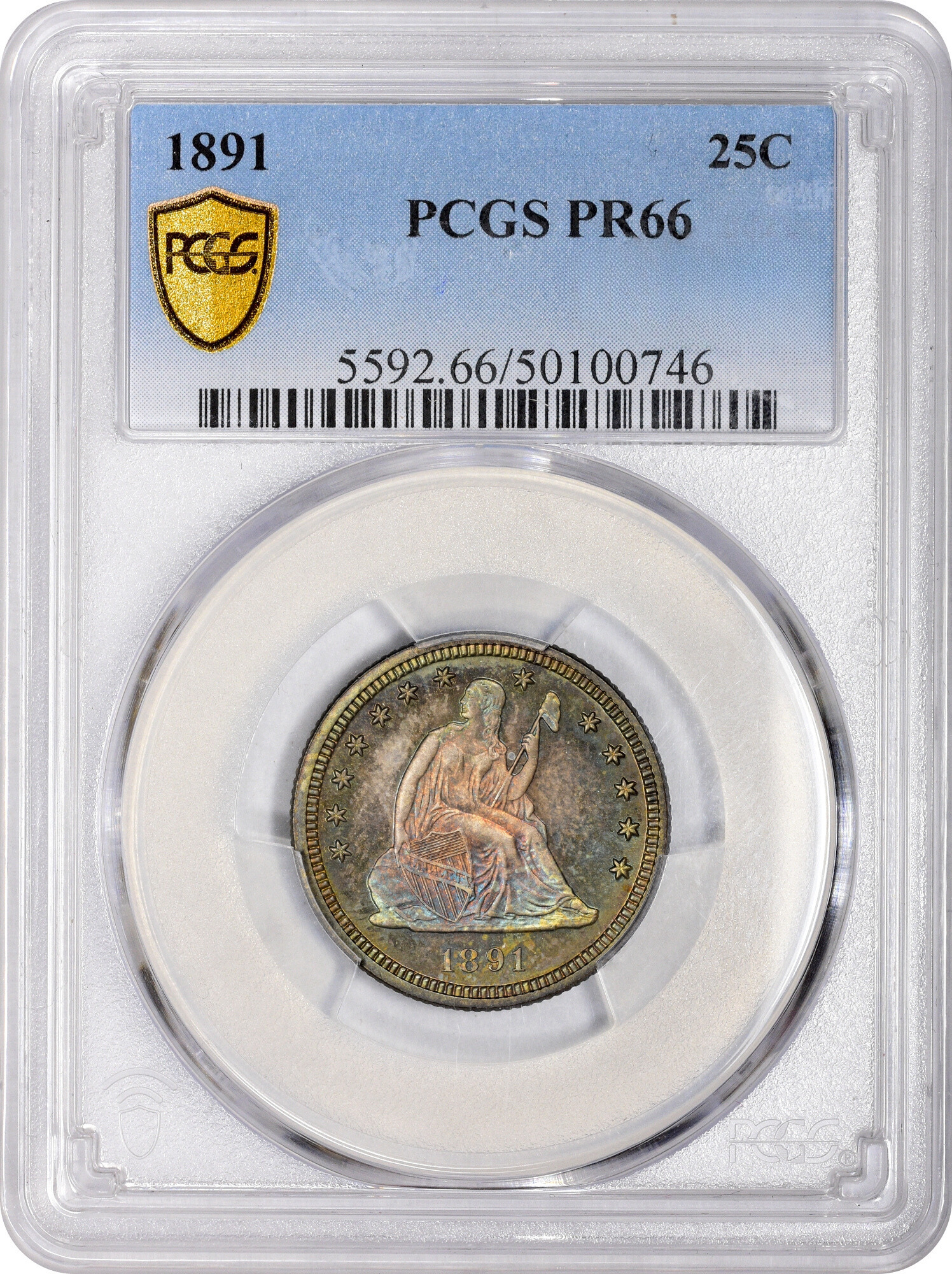 1891 25C PR66 PCGS - Paradime Coins | PCGS NGC CACG CAC Rare US Numismatic Coins For Sale