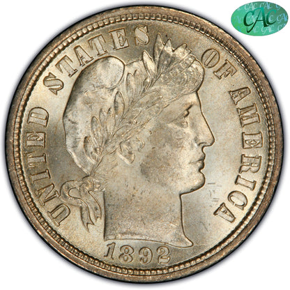 1892-O 10C MS66 + PCGS CAC EX SIMPSON 10C