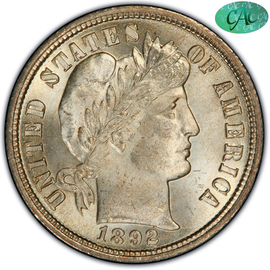1892-O 10C MS66 + PCGS CAC EX SIMPSON 10C