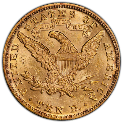 1892 $10 MS62 PCGS CAC REVERSE