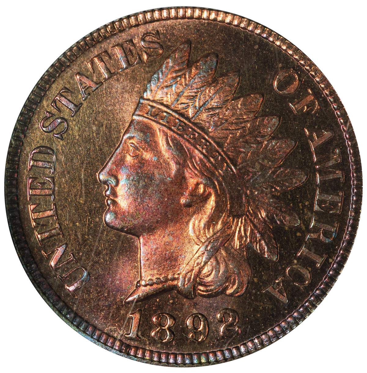 1892 Proof Indian Head Cent 1C PR65 RB PCGS EEPS