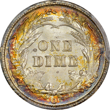 1893-O 10C MS66 PCGS CAC 10C