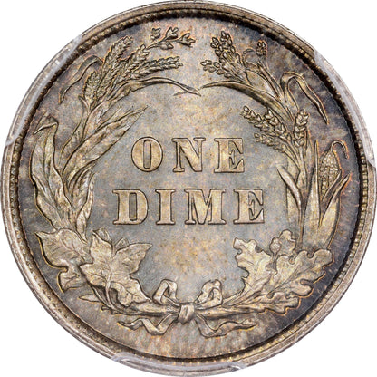 1895 10C MS67 + PCGS CAC 10C