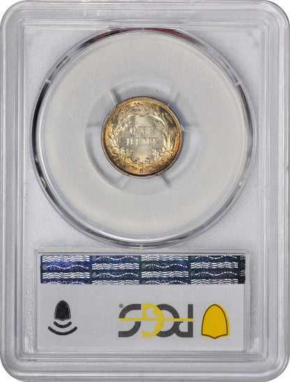 1896-S 10C MS65 + PCGS CAC 10C