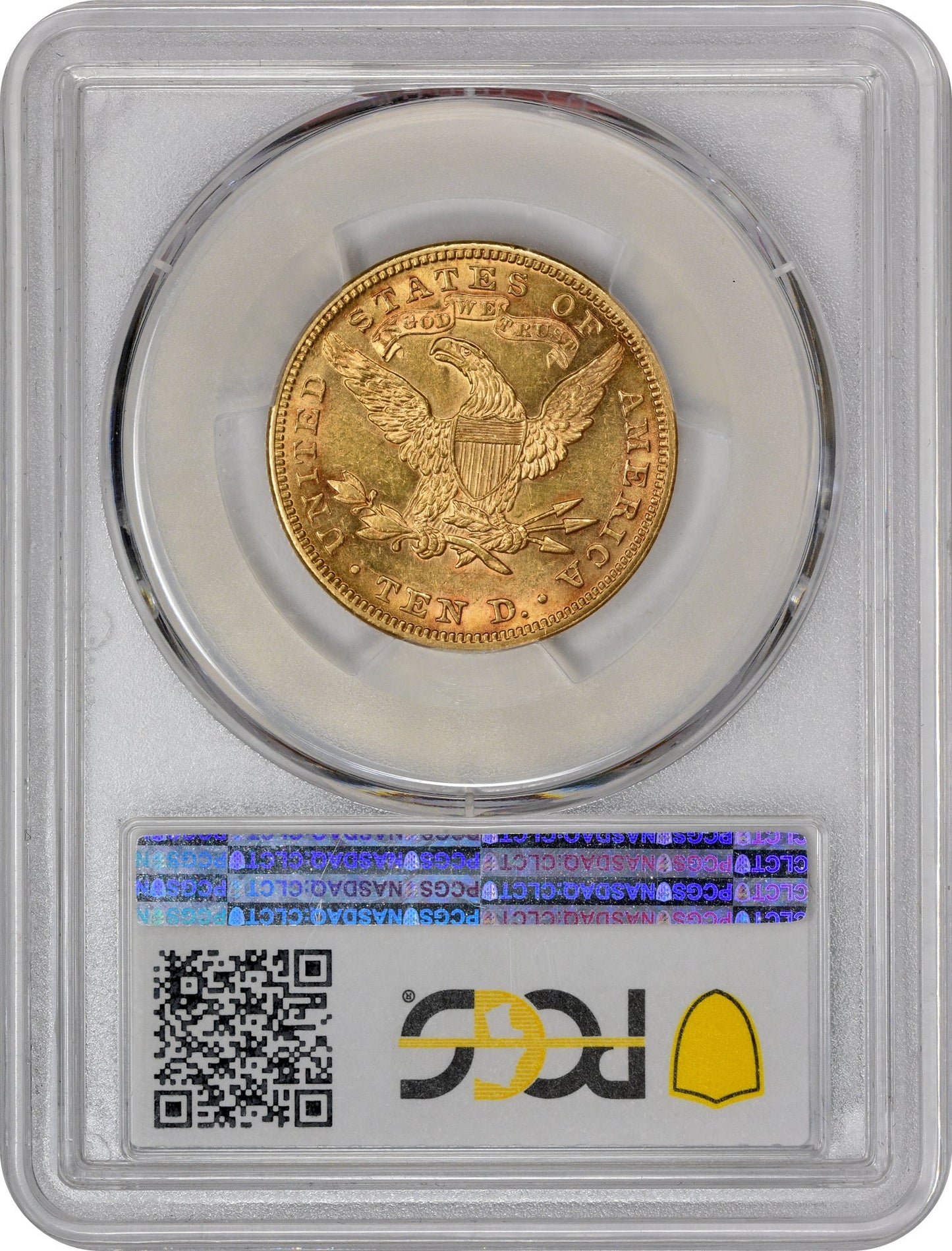 1896 $10 AU58 PCGS CAC