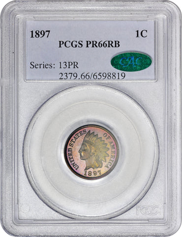 1897 1C PR66 RB PCGS CAC