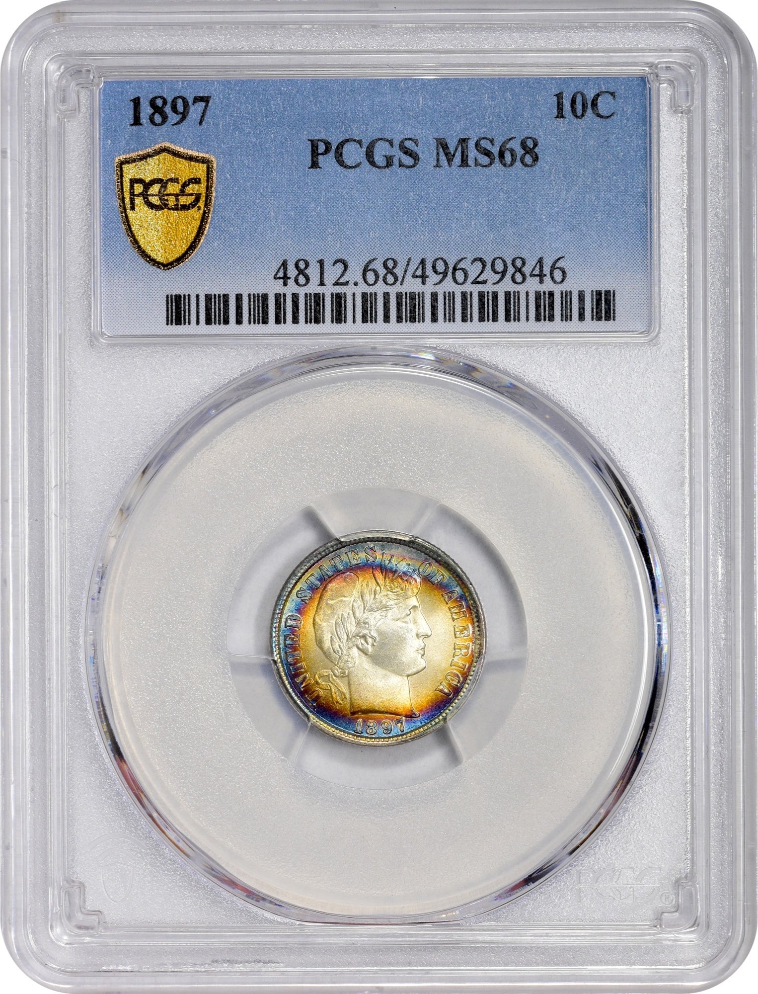 1897 10C MS68 PCGS
