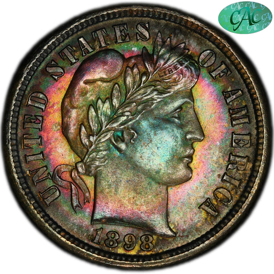 1898-S 10C MS66 + PCGS CAC EX GARDNER 10C