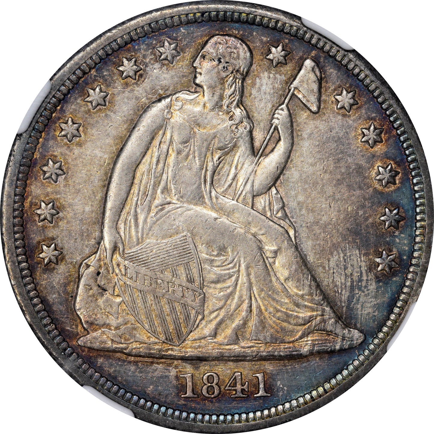 1841 $1 AU53 NGC