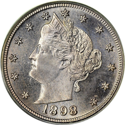 1898 5C PR65 OGH PCGS GOLD CAC - Paradime Coins | PCGS NGC CACG CAC Rare US Numismatic Coins For Sale