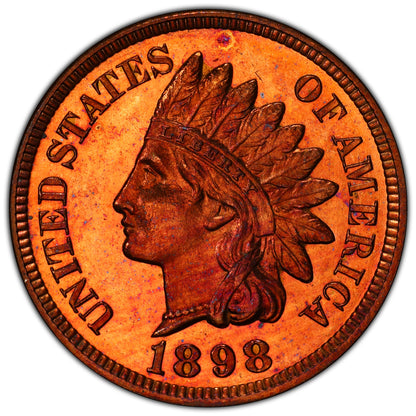 1898 Indian Head Cent 1C PR66 RB PCGS